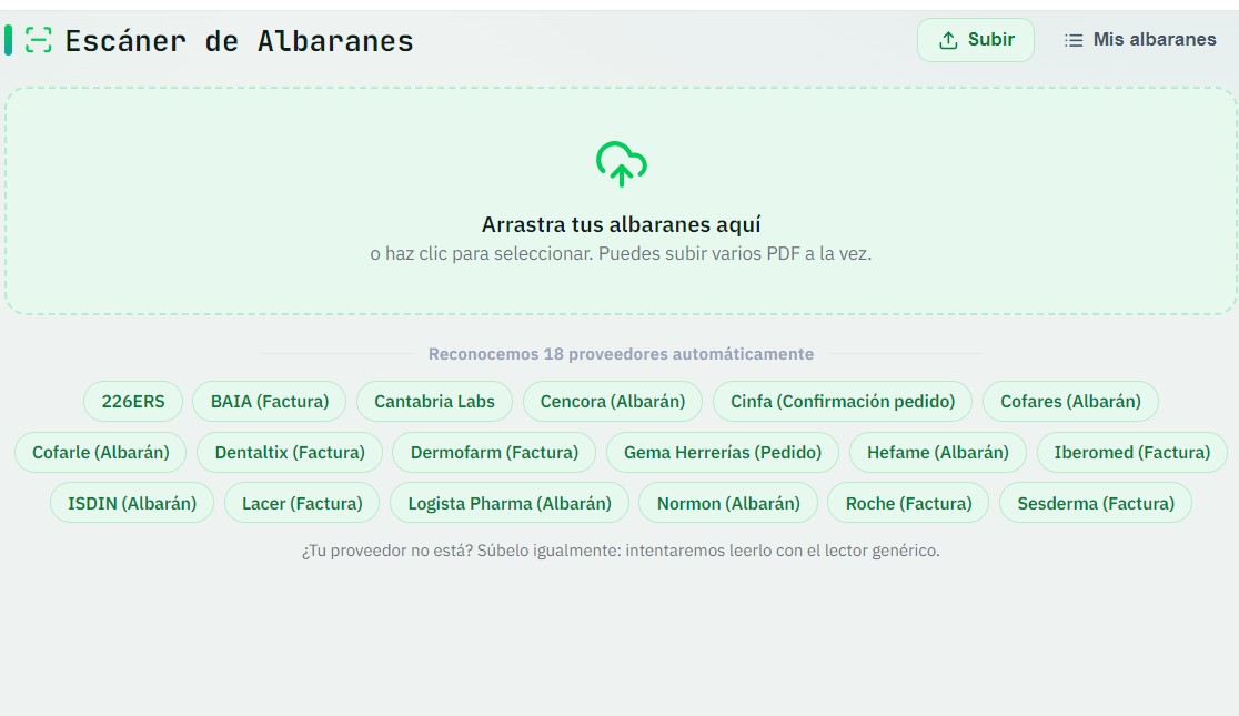Escáner de Albaranes